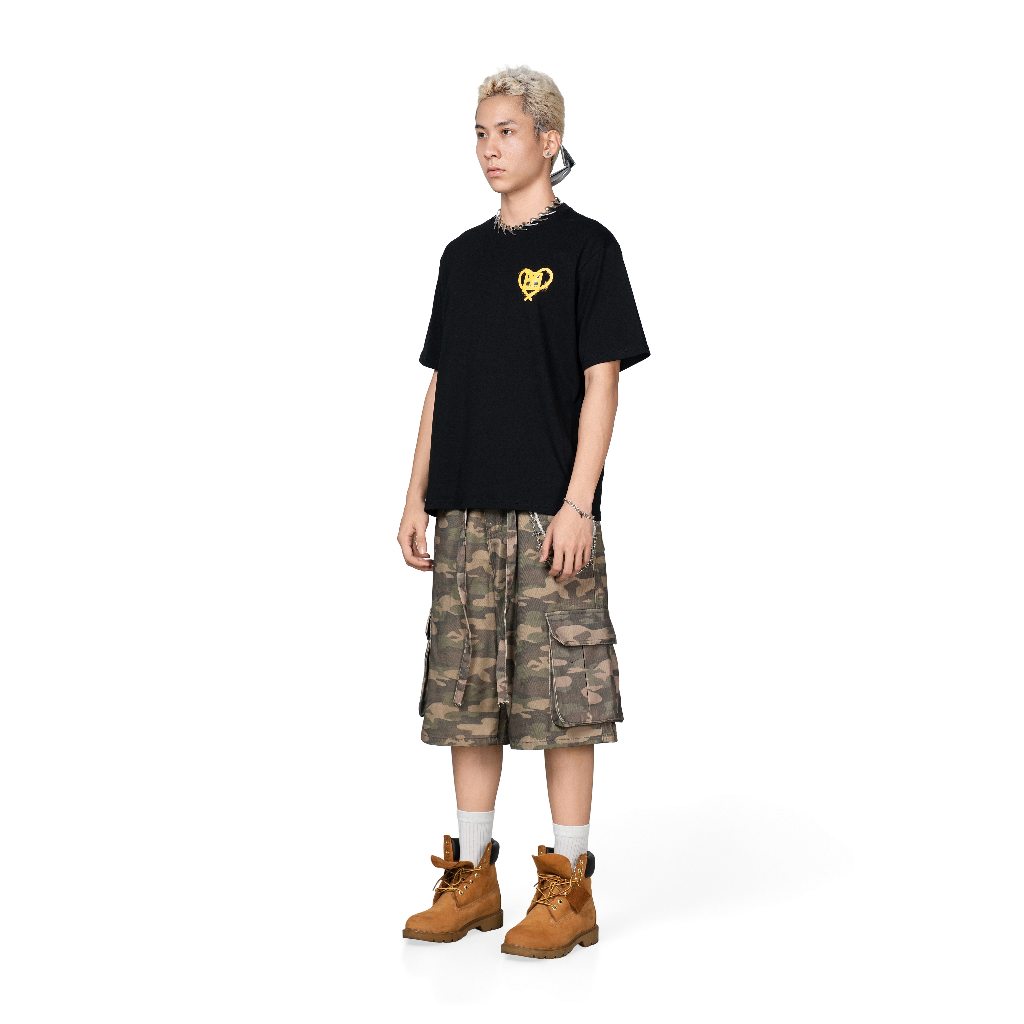 Quần Ngắn DirtyCoins Cargo Shorts Drawstring Camo Green