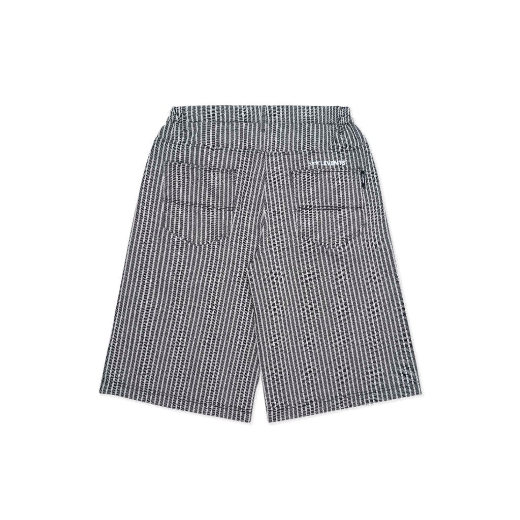 Levents Striped Jorts/ Black 50% Poly &amp; 50% Cotton Unisex