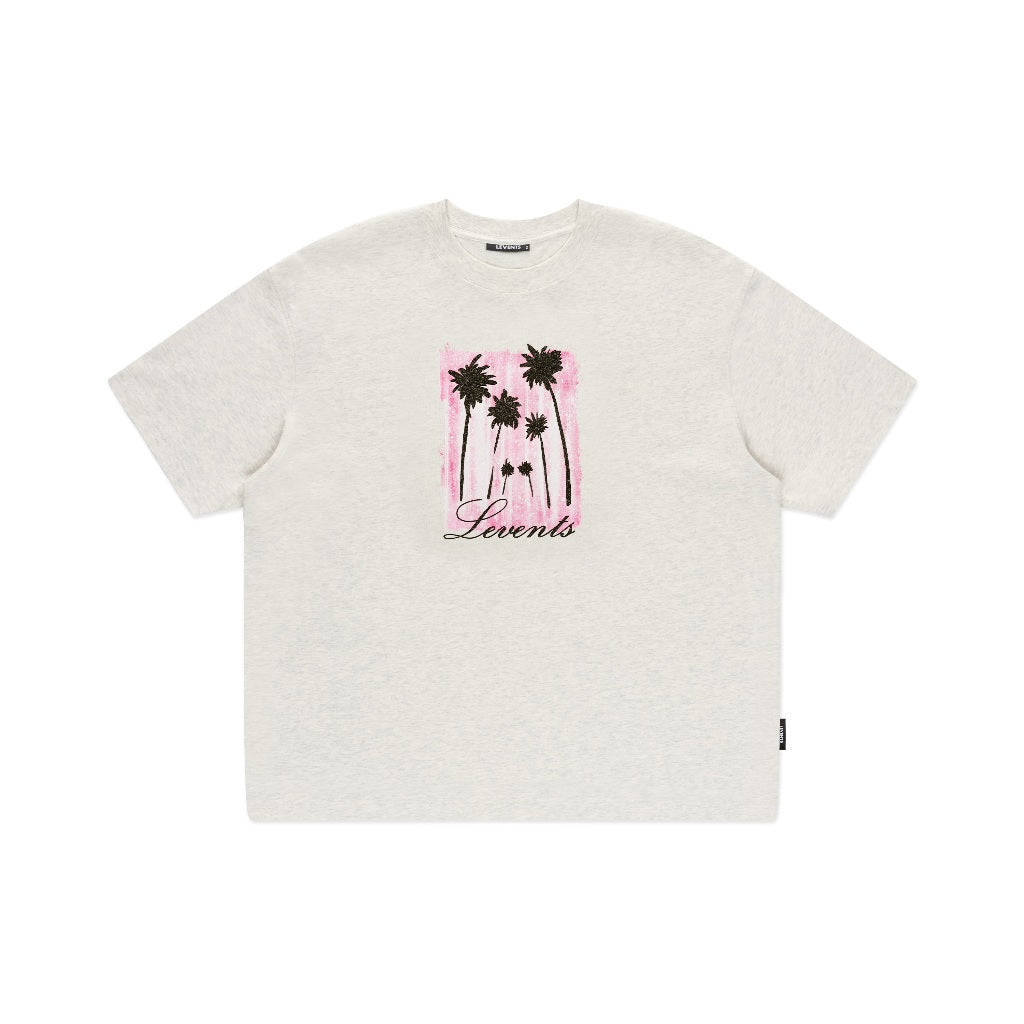 Levents Palm Tree Semi-Oversized Tee 100% Cotton Unisex T-shirt