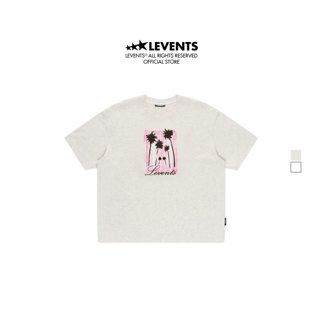Levents Palm Tree Semi-Oversized Tee 100% Cotton Unisex T-shirt
