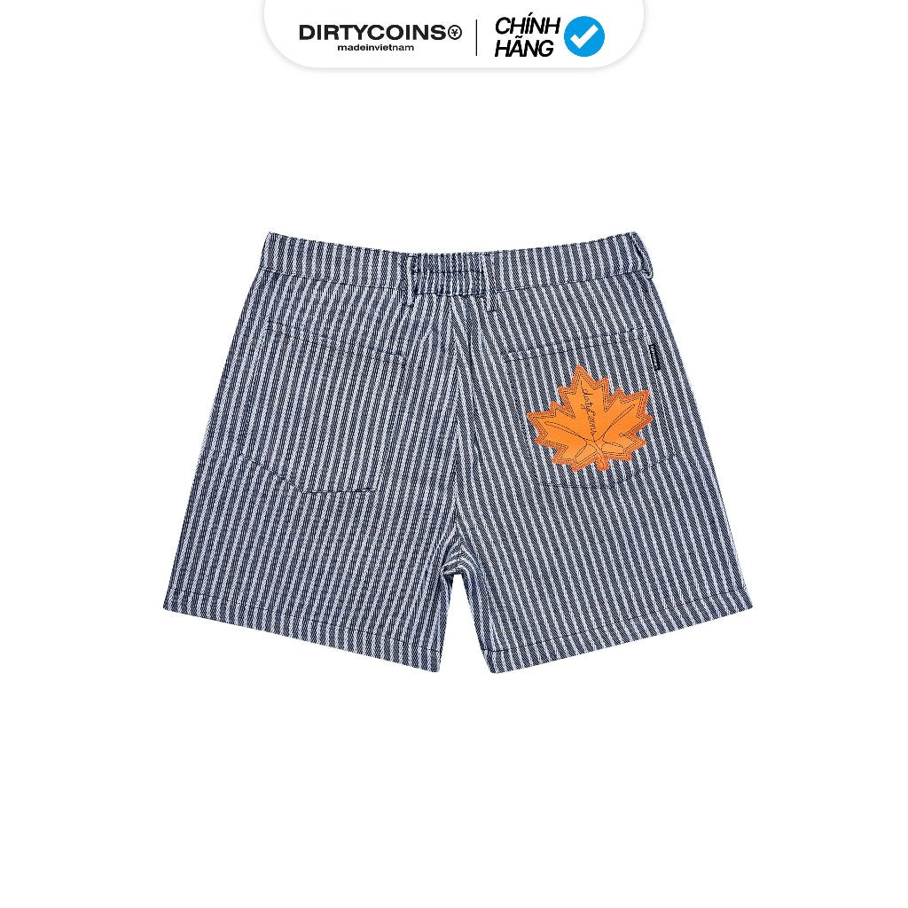 Quần Ngắn DirtyCoins Striped Maple Leaf Grey