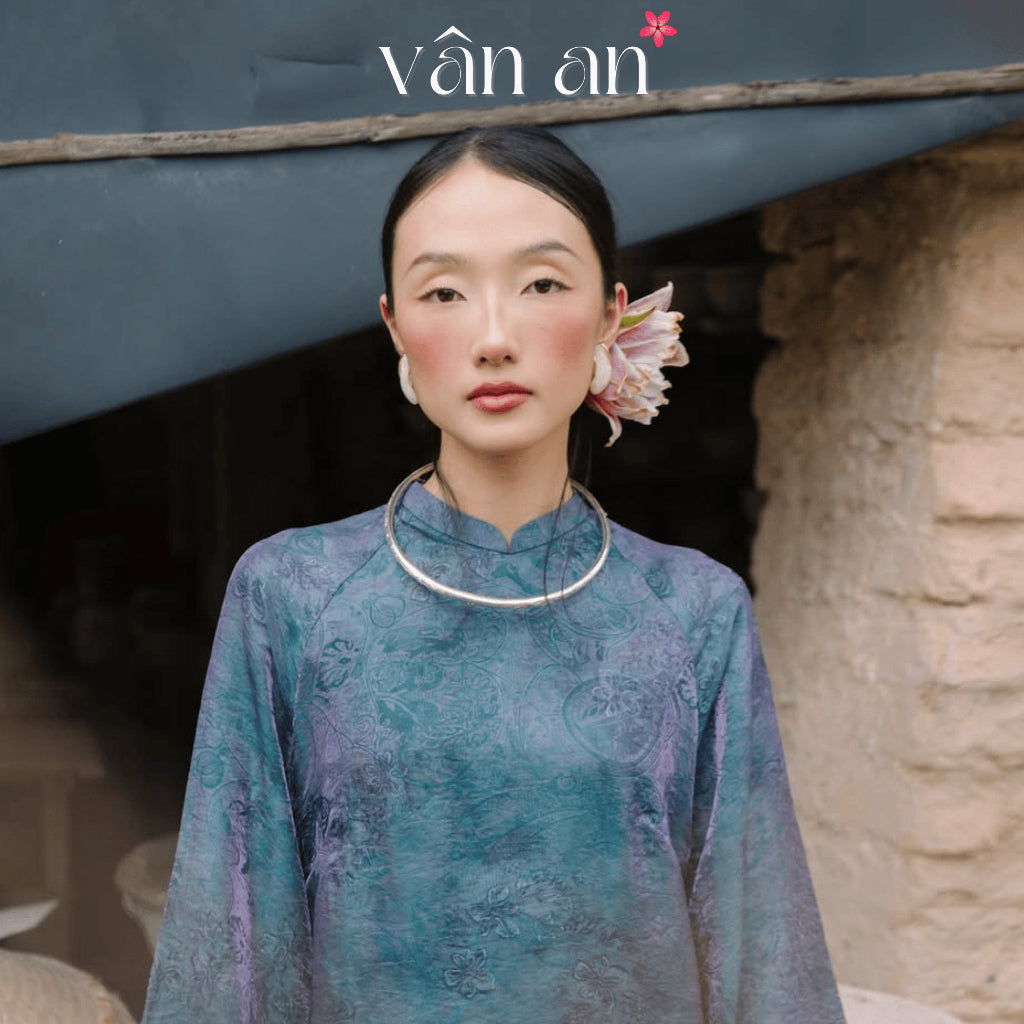 [VAN AN - TET 2026] MAGLAN Ao Dai - Straight Fit, Long Sleeves, Two-Piece Design - High Quality Double-Sided Tencel Silk Material