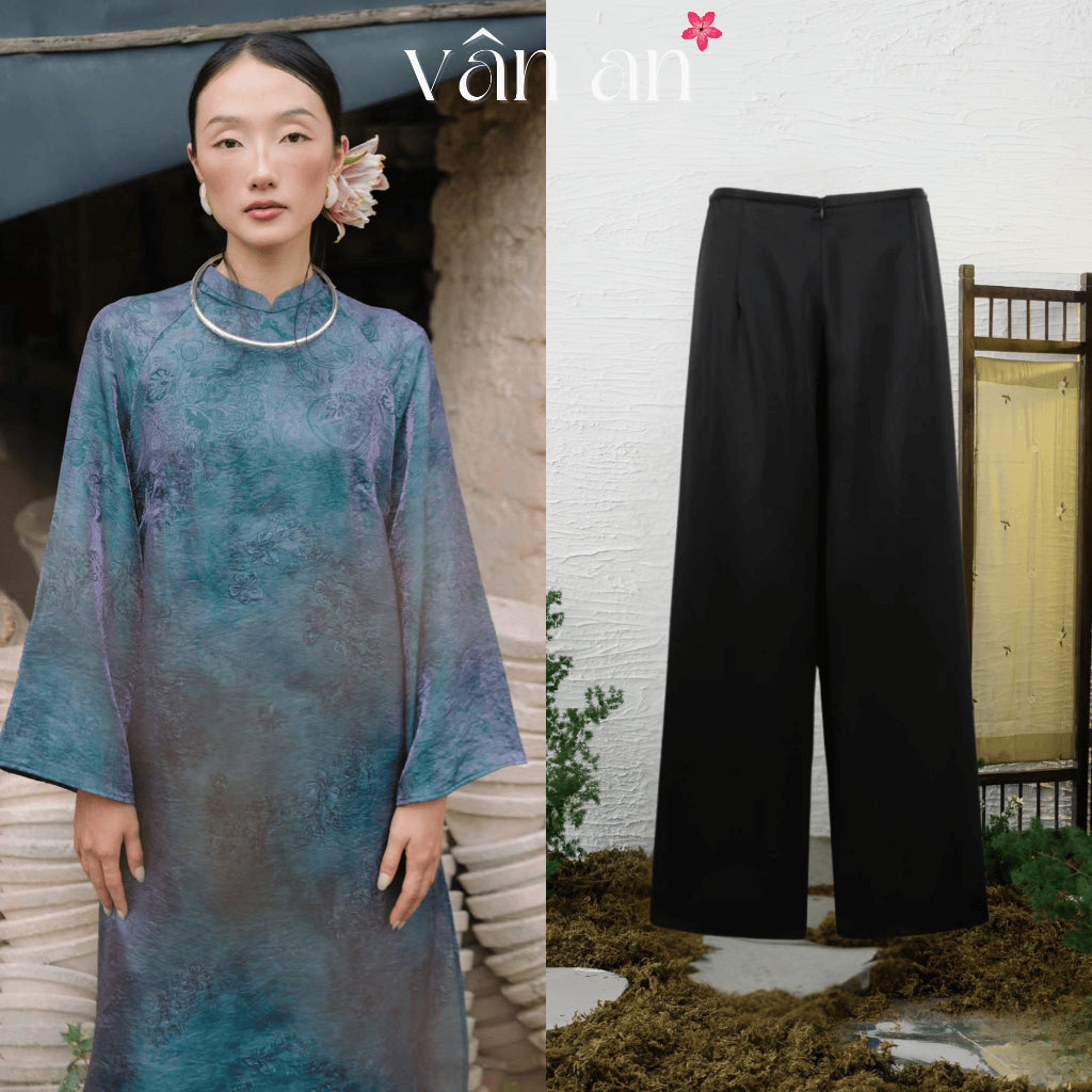 [VAN AN - TET 2026] MAGLAN Ao Dai - Straight Fit, Long Sleeves, Two-Piece Design - High Quality Double-Sided Tencel Silk Material