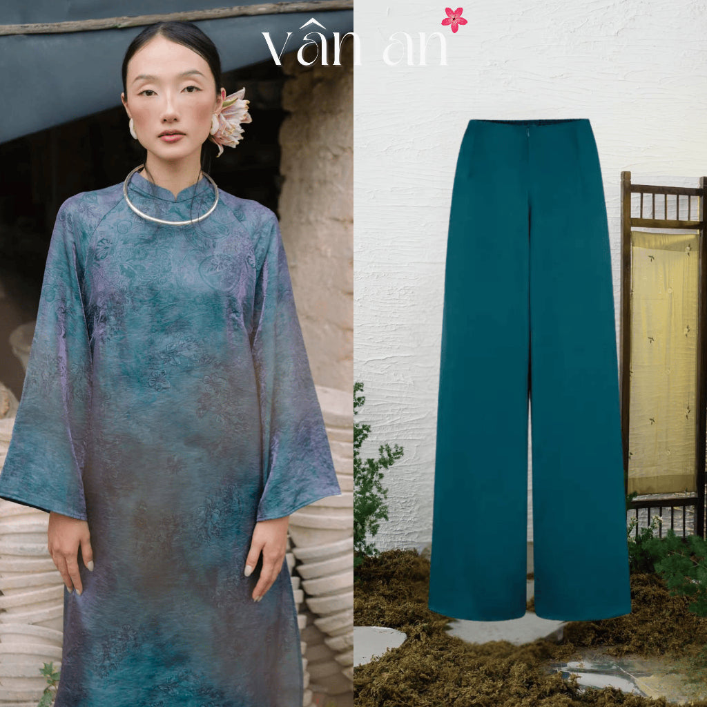[VAN AN - TET 2026] MAGLAN Ao Dai - Straight Fit, Long Sleeves, Two-Piece Design - High Quality Double-Sided Tencel Silk Material