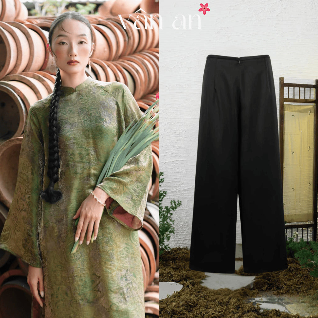 [VAN AN - TET 2026] MAGLAN Ao Dai - Straight Fit, Long Sleeves, Two-Piece Design - High Quality Double-Sided Tencel Silk Material