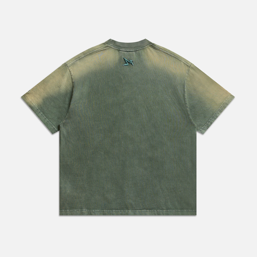 NEEDS OF WISDOM Metal Blur Tee - Washed Tasman - Authentic Local Brand