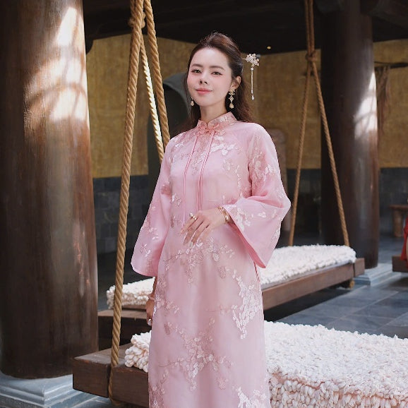 [PRE-ORDER] Phi Nhien's 4-panel Ao Dai with Chinese collar 