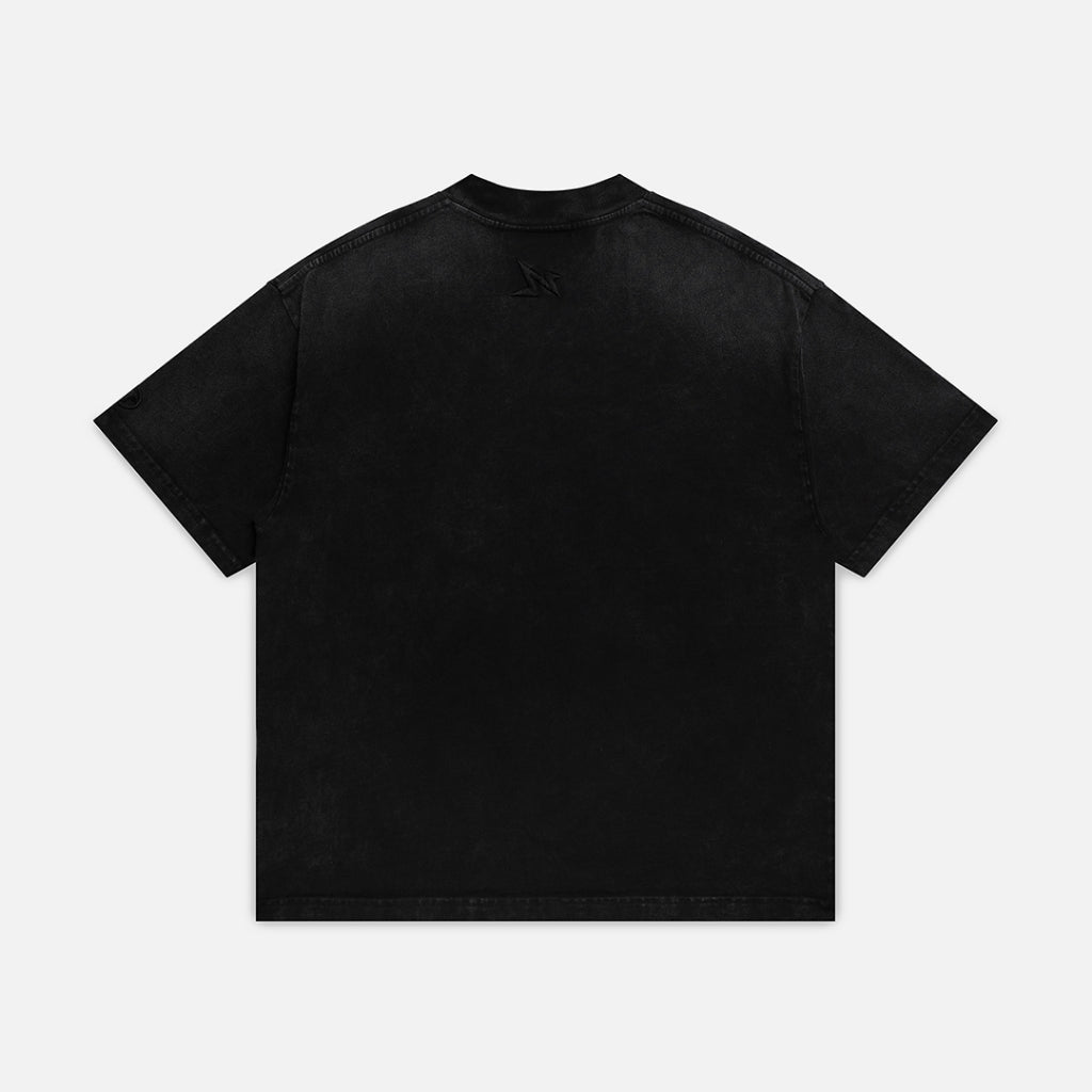 Áo thun NEEDS OF WISDOM Metal Blur Tee - Washed Black - Local Brand Chính Hãng