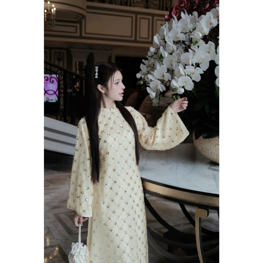 [PRE-ORDER] Luxurious sequin Ao Dai with pants