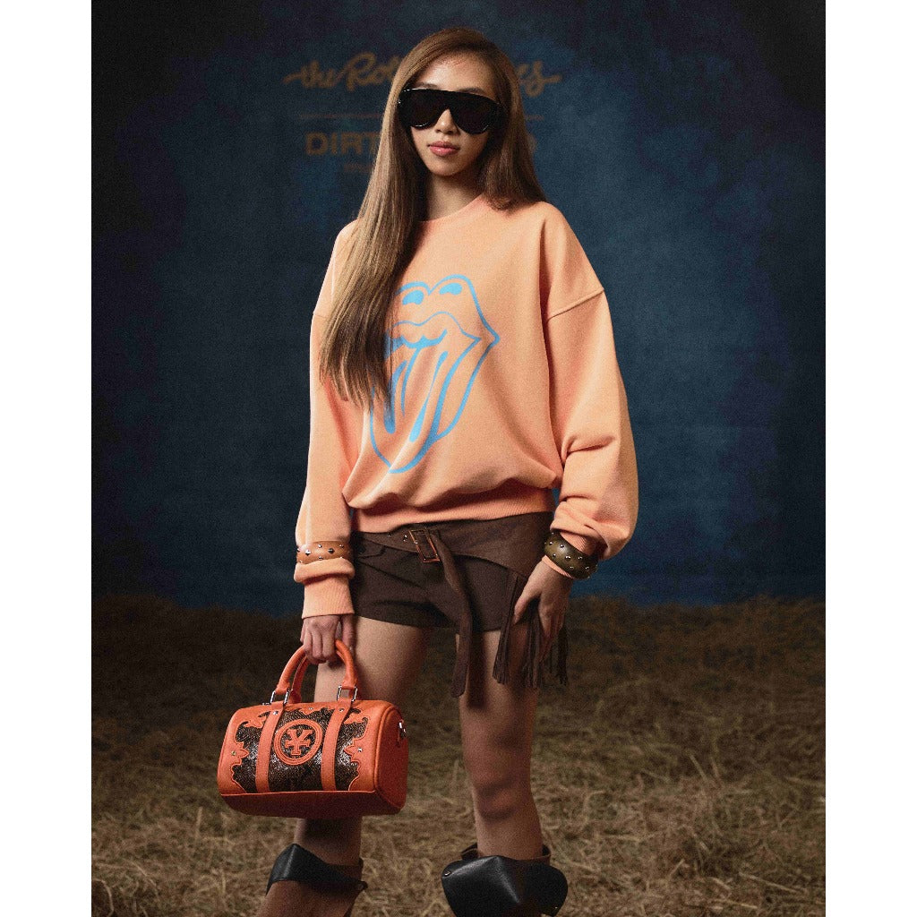 [DCxRS] DirtyCoins Big Logo Printed Orange Sweatshirt