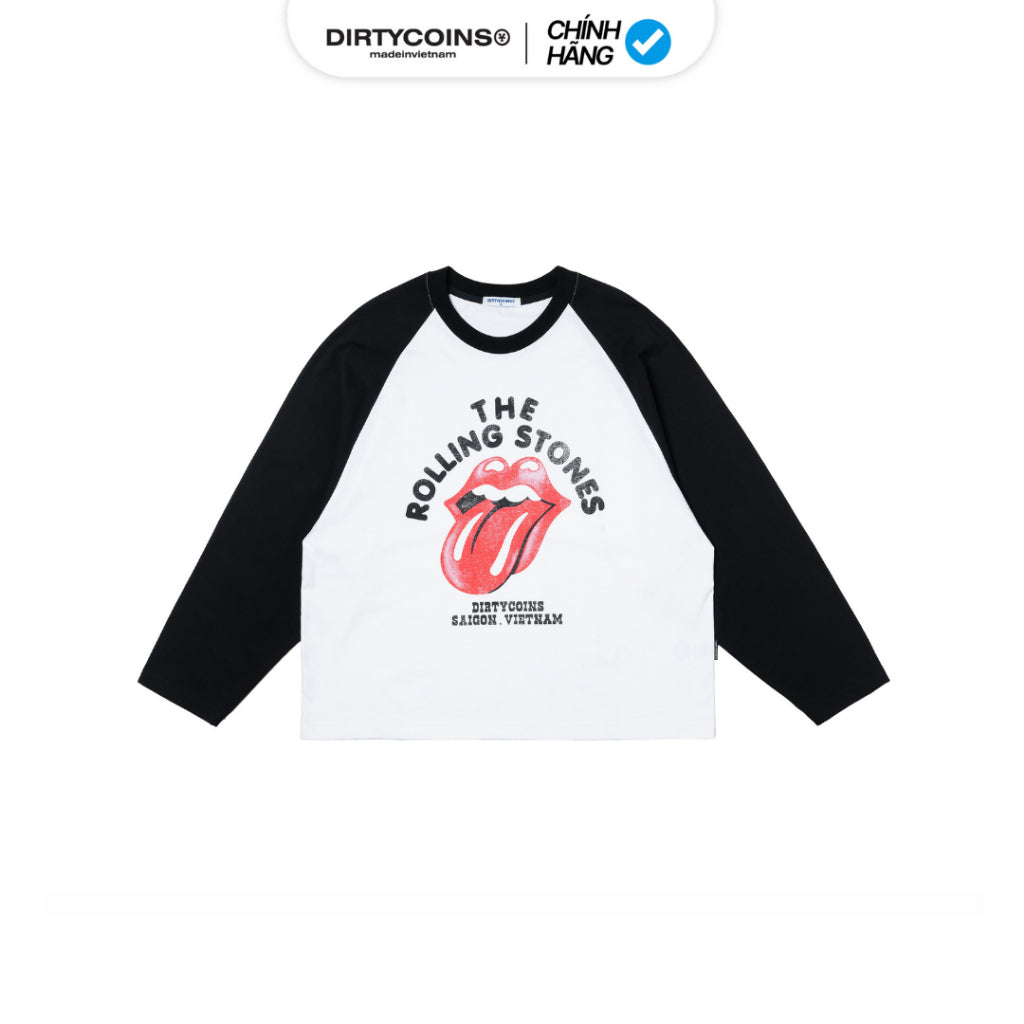 [DCxRS] DirtyCoins Raglan Faded Print Long Sleeve T-Shirt