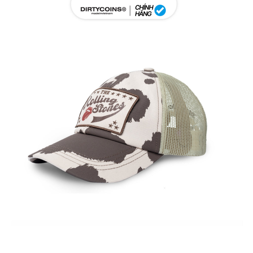 [DCxRS] DirtyCoins Cow Printed Beige Mesh Hat