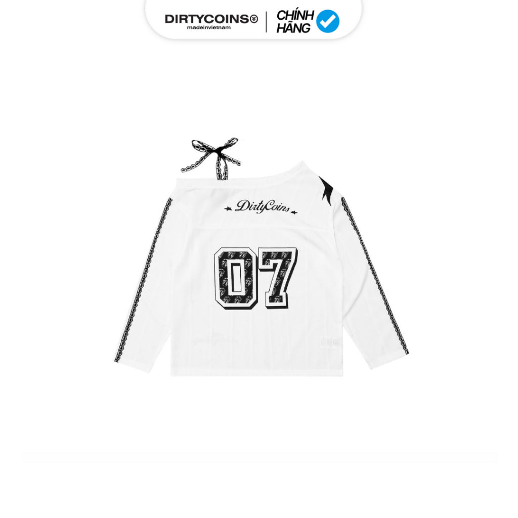 [DCxRS] DirtyCoins Jersey LS Star 07 One Shoulder White