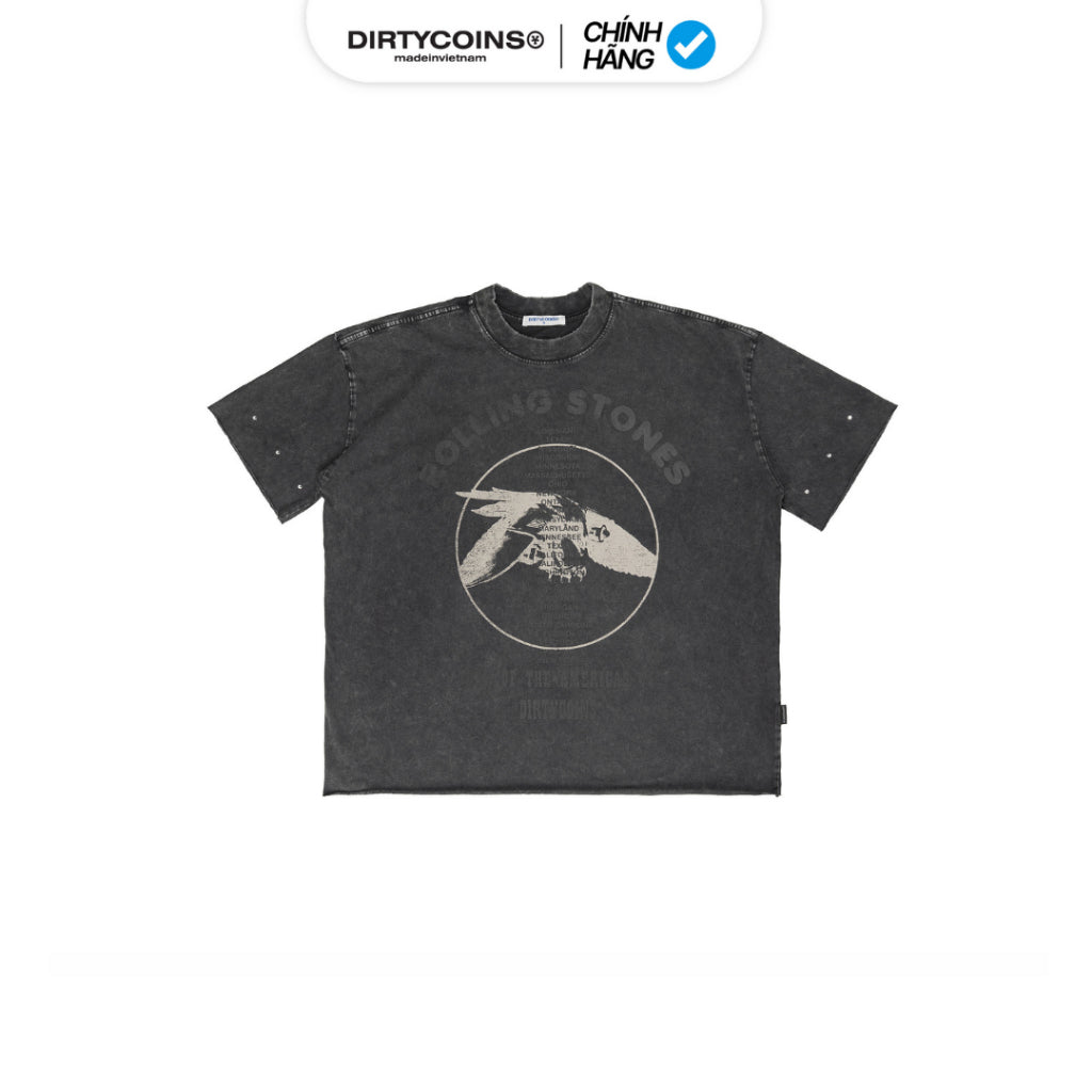 [DCxRS] DirtyCoins Eagle Jet 2 American Wash Black T-Shirt