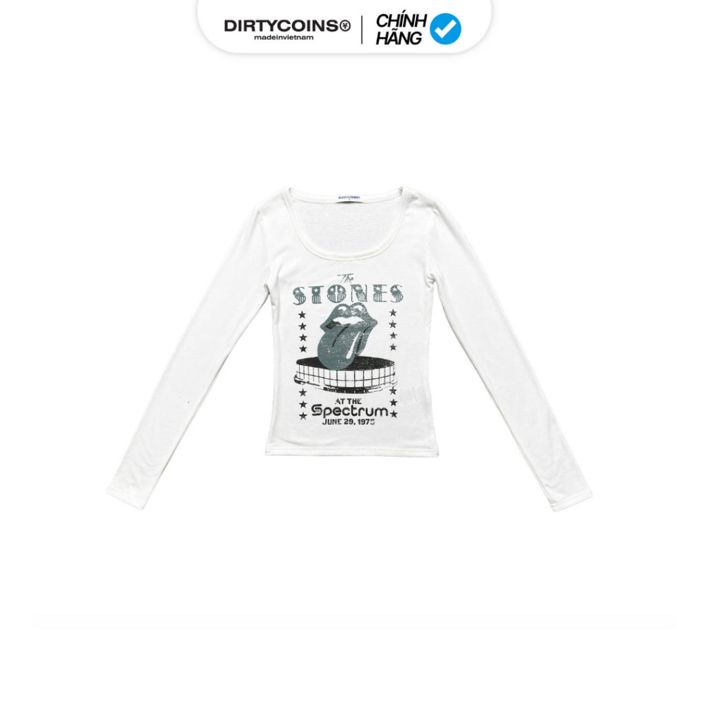 [DCxRS] DirtyCoins Fitted Spectrum Night White Long Sleeve T-Shirt