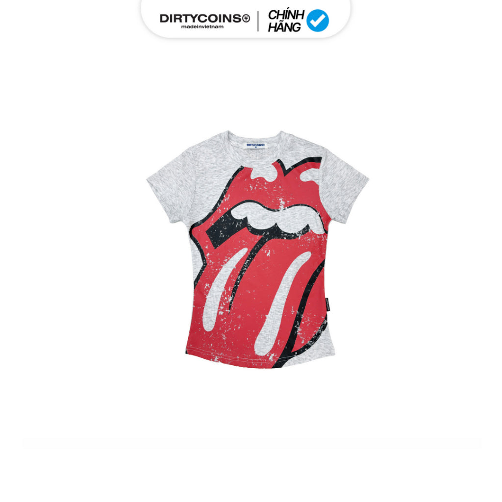 [DCxRS] DirtyCoins Fitted Baby Tee Loud Tongue Gray