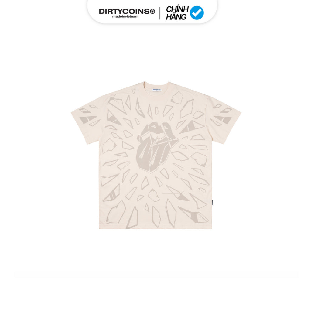 [DCxRS] DirtyCoins Breaking Printed Cream T-Shirt