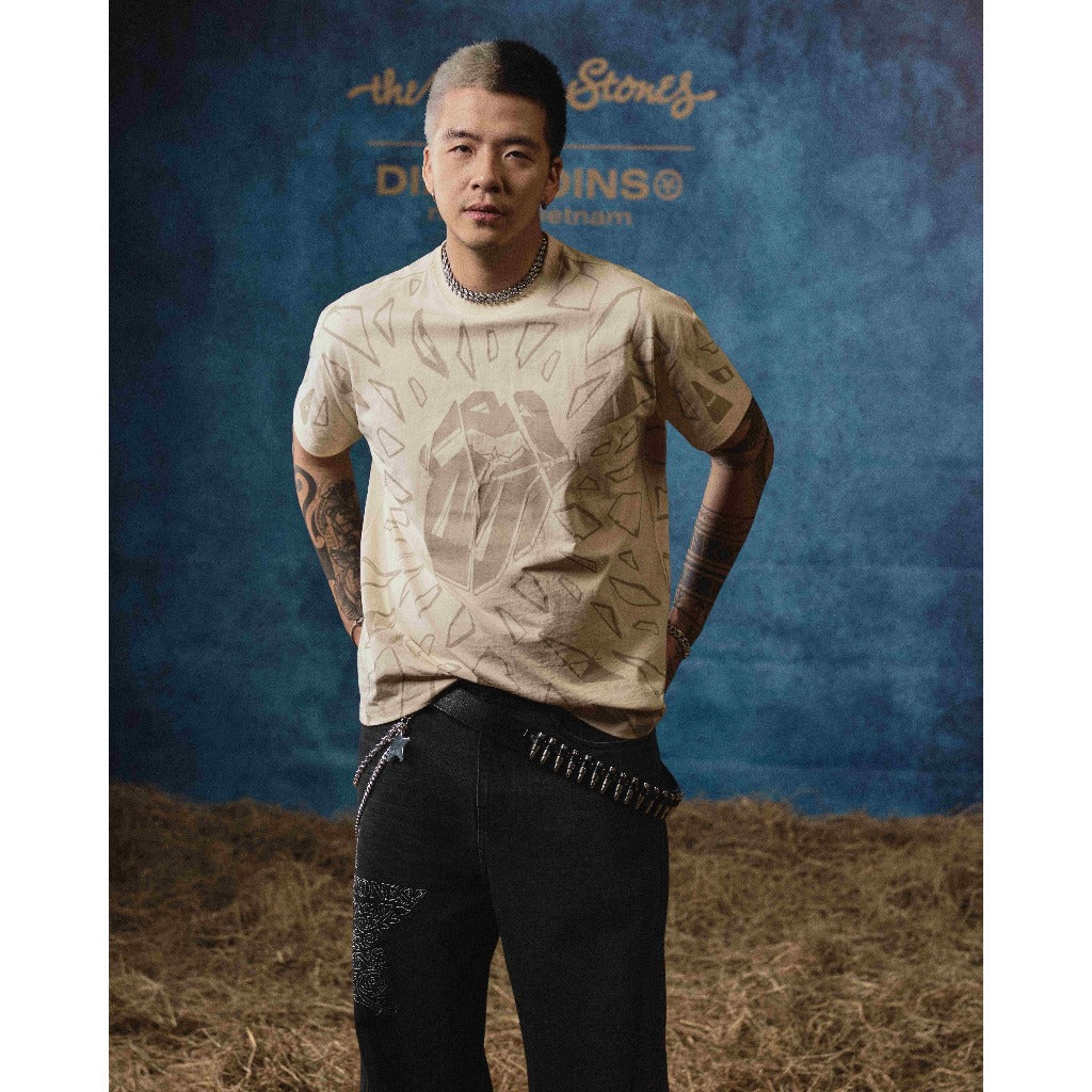 [DCxRS] DirtyCoins Breaking Printed Cream T-Shirt