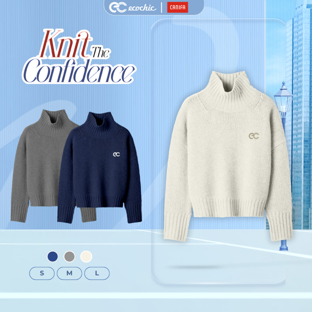 [ECOCHIC x CANIFA] Áo Len Cao Cổ Basic Giữ Ấm Mùa Đông Chất Liệu Len Mềm Mịn Cao Cấp Chính Hãng HNH EC05