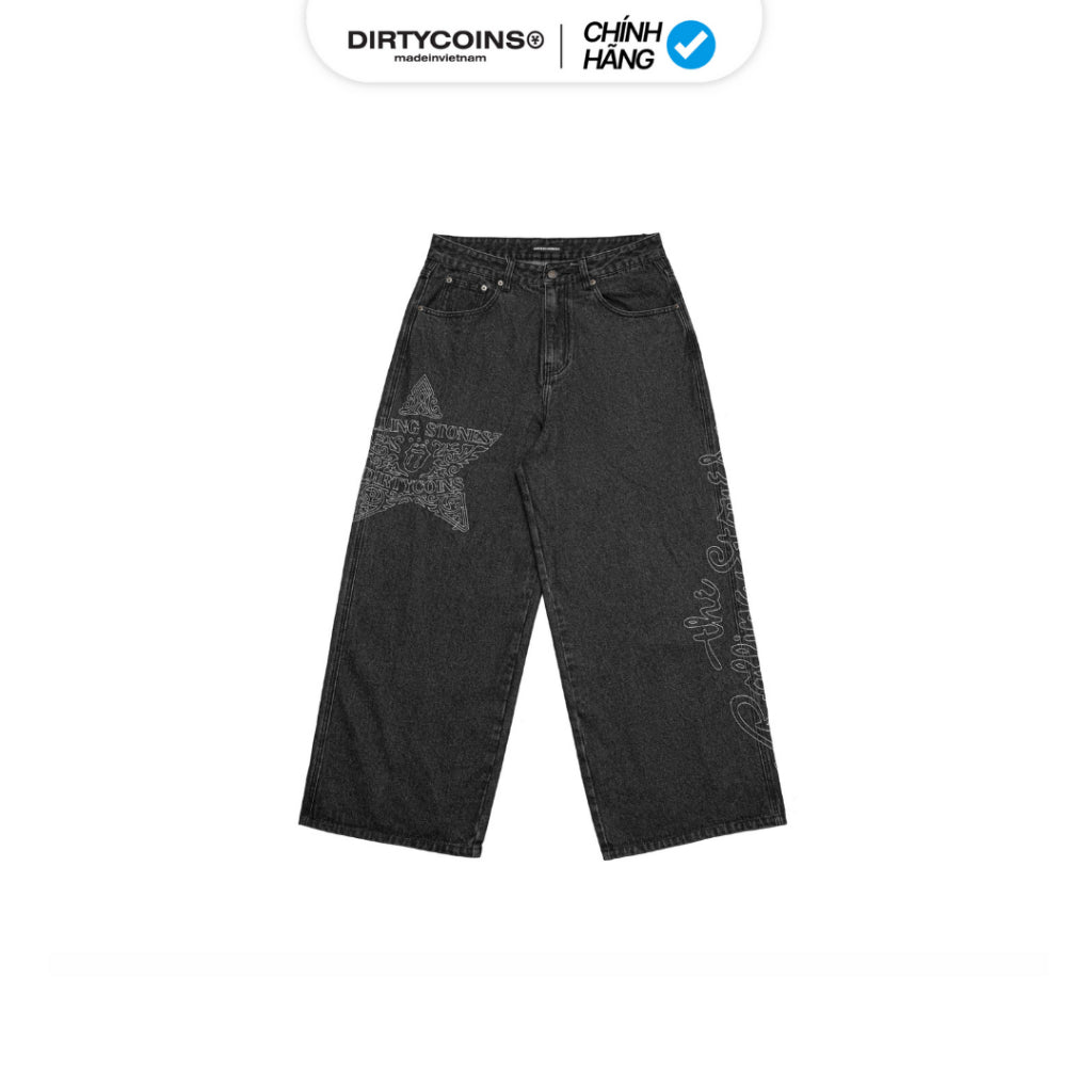 [DCxRS] Quần Dài DirtyCoins Denim Sheriff Embroidery Black