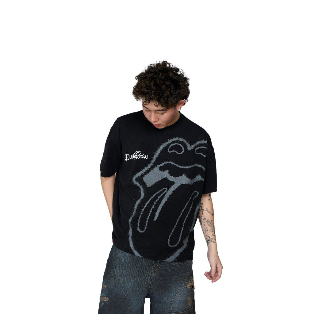 [DCxRS] DirtyCoins Big Logo Print Black T-Shirt
