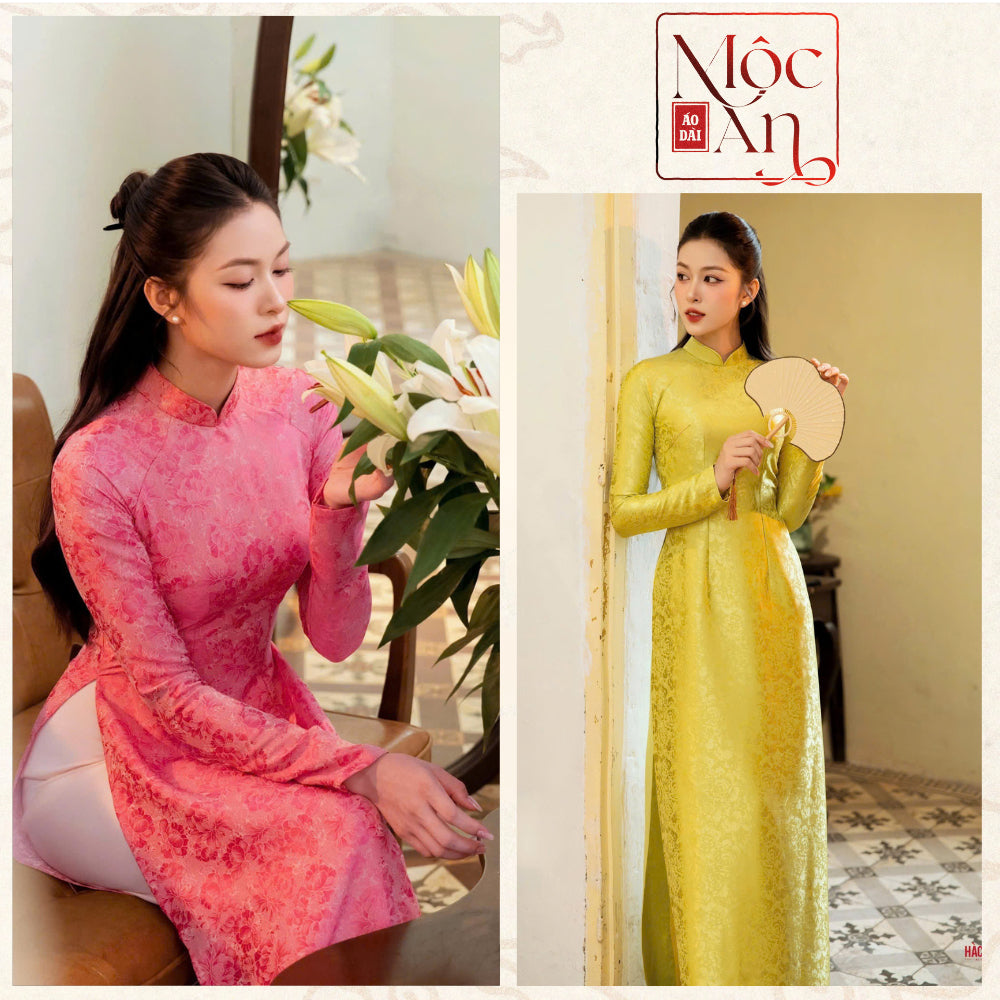 Traditional Ao Dai by Ha Cuc, figure-hugging Ao Dai that flatters the body - Moc An Ao Dai 