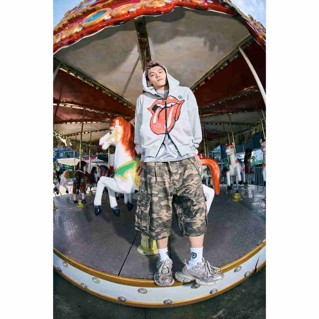 [DCxRS] DirtyCoins Hoodie Zip Up Vint Tongue Grey