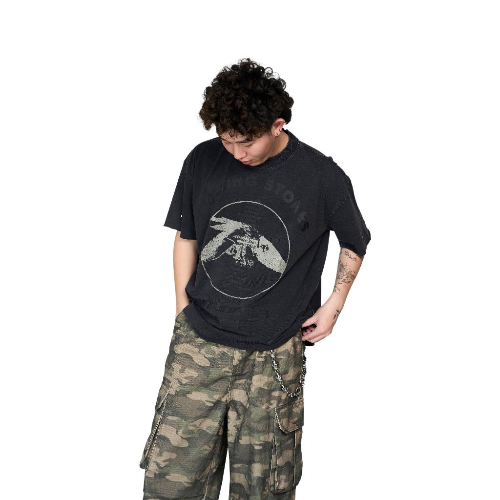 [DCxRS] Áo Thun DirtyCoins Eagle Jet 2 American Wash Black