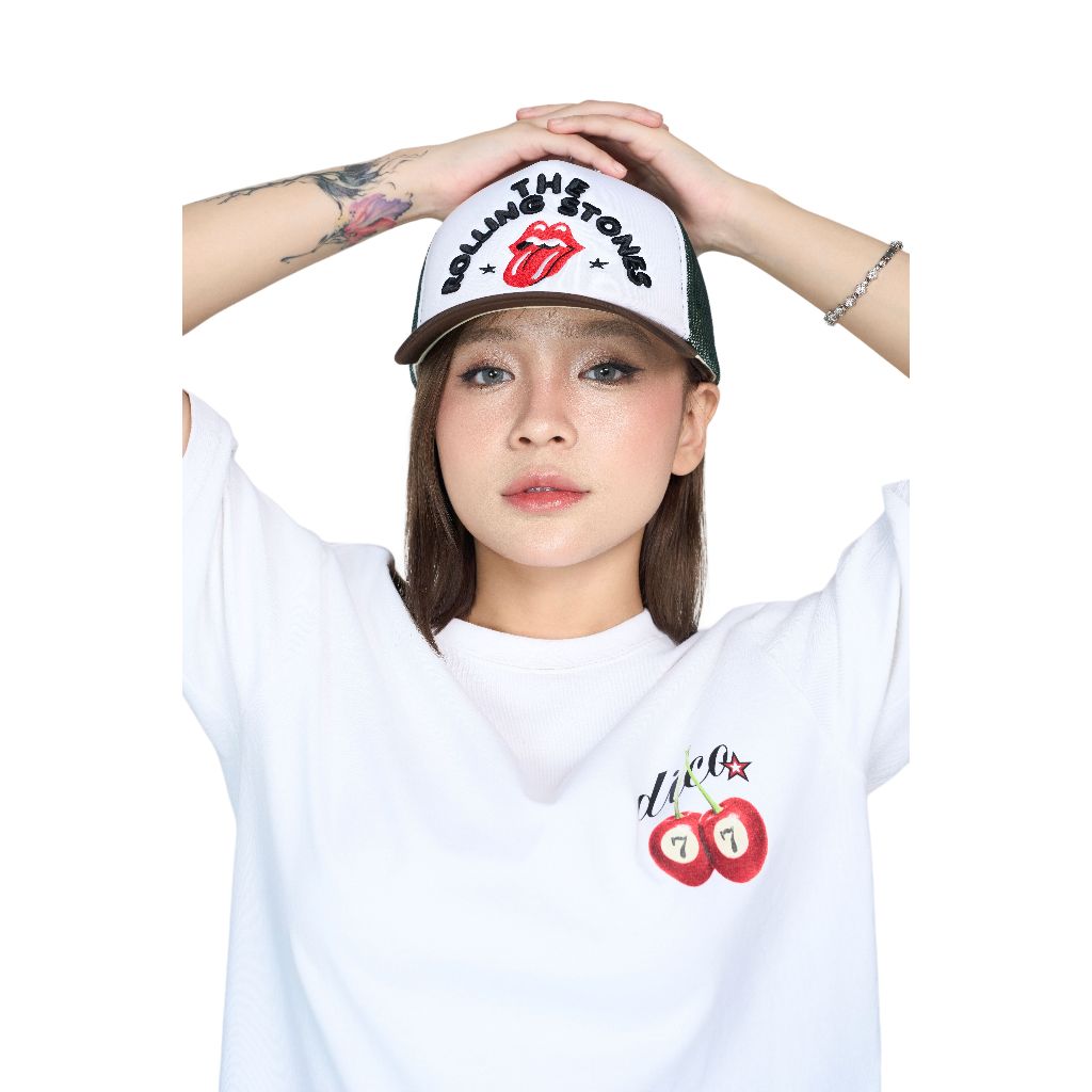 [DCxRS] DirtyCoins Tongue Embroidery Green Mesh Hat