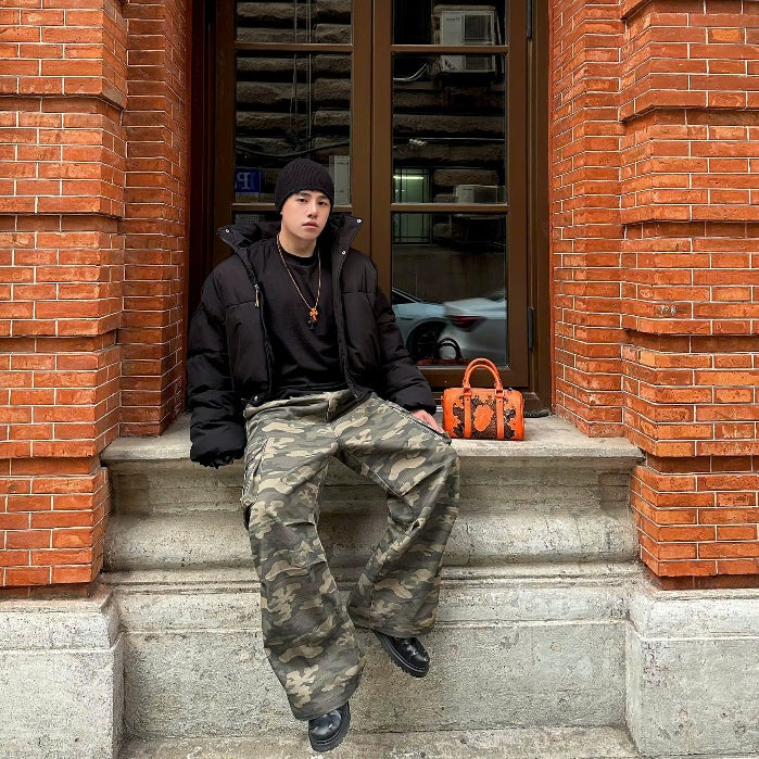 [DCxRS] DirtyCoins Bowler Snake Leather Mini Orange Bag