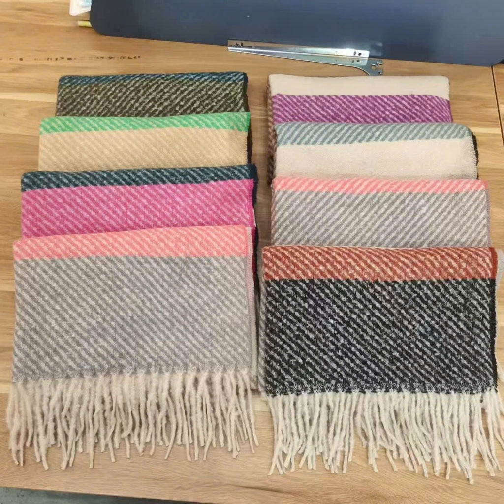 (Quà Tặng) Khăn Len Choàng Cổ Ecochic - Khăn Quàng Cổ Len Trơn Basic Thời Trang Mùa Đông Cho Nam Nữ A975