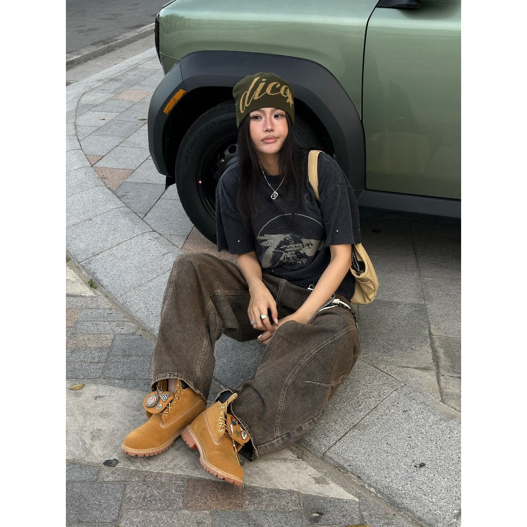 [DCxRS] DirtyCoins Eagle Jet 2 American Wash Black T-Shirt